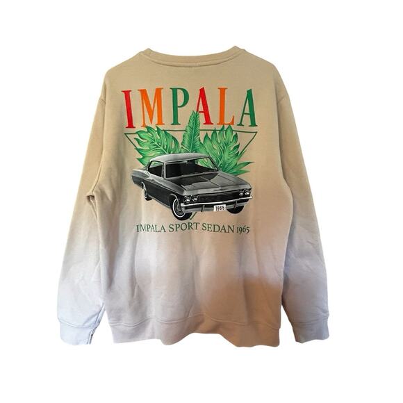 Chemistry Men’s 1965 Impala Graphic Long Sleeve Light Peach Sweatshirt Size XL - Picture 4 of 10